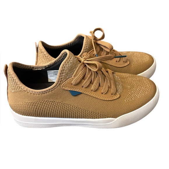 Vessi Women's Weekend Sneakers Tan Brown Knit Waterproof Size 7 EUC - Picture 10 of 10